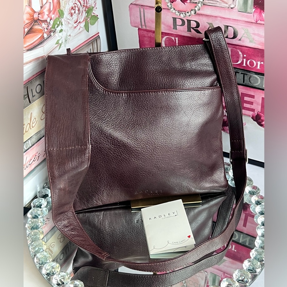 Radley London Deep Burgundy pebble leather Crossbody Bag
